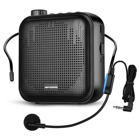 Amplificateur vocal Portable mégaphone, Mini haut-parleur Audio avec Microphone Rechargeable, haut-parleur ultraléger pour les enseignants ► Photo 1/6