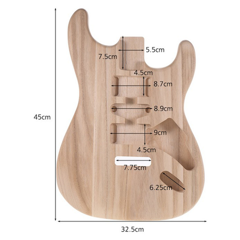 Ponçage artisanal guitare électrique remplacement non fini sycomore poli corps guitare accessoires à créer soi-même, bois ► Photo 1/6