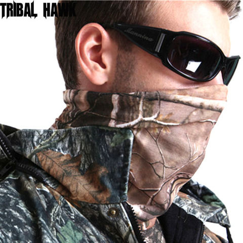 Armée militaire randonnée écharpes Polyester coupe-vent cou plus chaud anti-uv tactique Camouflage masque facial Bandana chasse randonnée équipement ► Photo 1/6