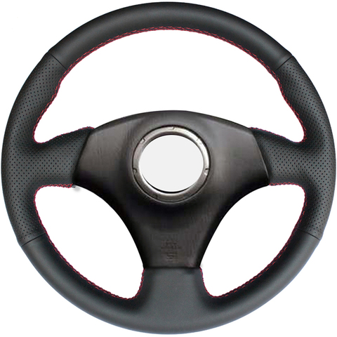 Couverture de volant de voiture en Faux cuir PU noir, bricolage, pour Toyota RAV4 Celica IS200 IS300 1998-2005 Corolla Matrix MR2 2000-2008 ► Photo 1/6