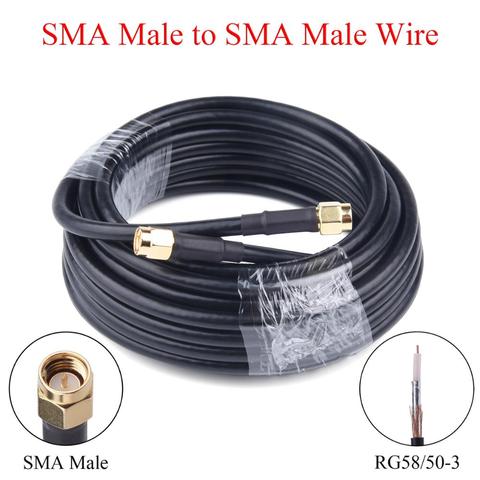 1-20M RG58/50-5 RF câble Coaxial SMA mâle à SMA mâle fil Radio Extension pour 4G LTE amplificateur cellulaire Signal Booster antenne ► Photo 1/6