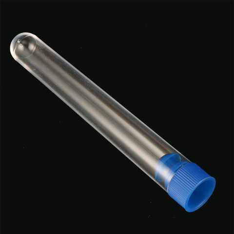 Tube à essai Transparent en plastique dur de 5 pièces 15mm * 100mm avec le chapeau 10ml ► Photo 1/6