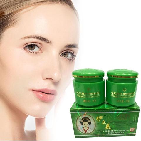 7 jours visage blanchissant ensemble de crème 18g + 18g Anti-pigment tache de rousseur soin blanchissant Melasma peau crème Anti visage ► Photo 1/6