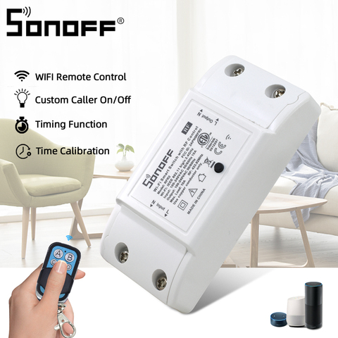 Itead Sonoff – commutateur WiFi sans fil Basic/RF 433Mhz, télécommande intelligente, bricolage, minuterie, Modules domotique ► Photo 1/6