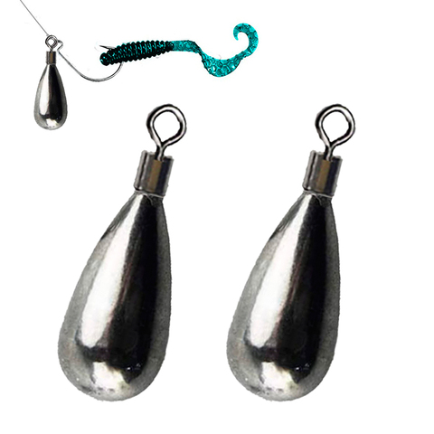 2 pièces/lot tungstène pêche plombs poids plombs basse matériel de pêche 1.8g 3.5g 5.3g 7g 8.8g 10.5g 14g 21g ► Photo 1/6