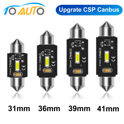 Canbus-ampoule Led C10W C10W, lumière d'intérieur de voiture, plaque d'immatriculation de lecture automatique 6000K 12V, 31mm 36mm 39mm 41mm ► Photo 1/6