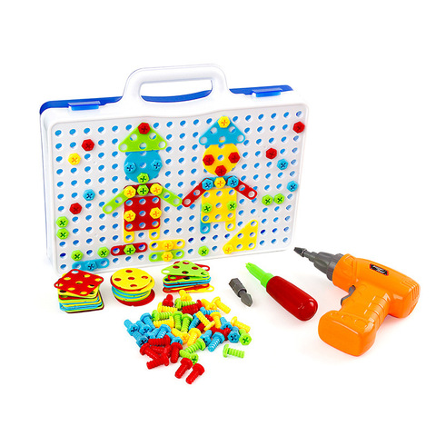 Perceuse électrique de Simulation en plastique, avec pièces à assembler, jouets de Puzzle éducatifs, cadeau pour enfants, offre spéciale, 2022 ► Photo 1/6