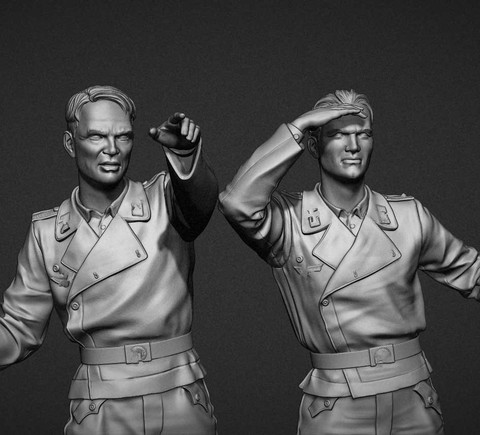 Kit de figurines en résine 1/35 non assemblées, non peintes // 1096(2 figurines) ► Photo 1/3