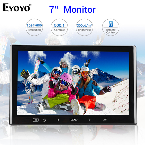 Eyoyo – écran LCD pour PC portable EM07L de 7 pouces 1024x600, moniteur de télévision, pour ordinateur portable, voiture, bureau, sécurité à domicile, 12V ► Photo 1/6