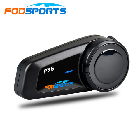 2022 version Fodsports FX6 interphone moto rcycle casque casque 6 coureurs 800m FM radio moto sans fil casques pour tous les types de casques ► Photo 1/6