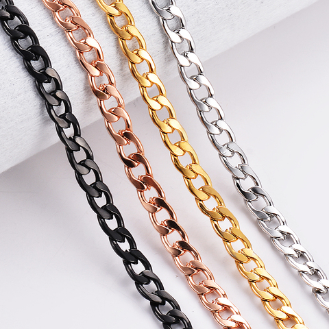 Collier chaîne, 1 pièce de largeur 3/4, 5mm, en acier inoxydable, 3 couleurs ► Photo 1/6