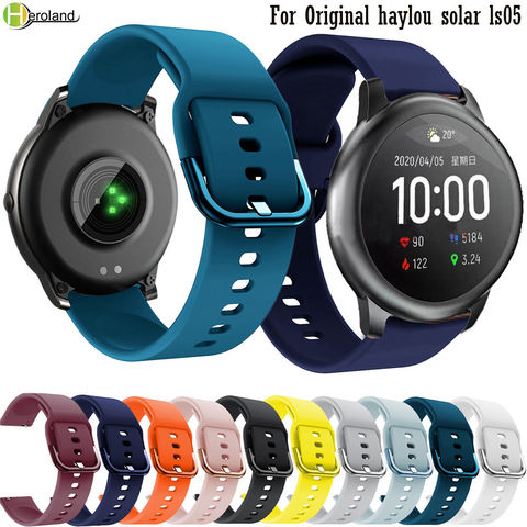 Bracelet de montre sport en silicone, 22mm, pour Xiaomi haylou solar ls05, original, coloré, à la mode, accessoire ► Photo 1/6