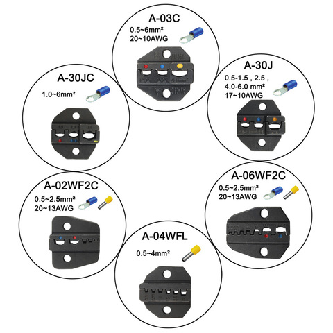 Ensemble de pinces à sertir, pour machines, un ensemble de mâchoires, EM-6B1, EM-6B2 AM-10, pinces à sertir, A03C, A30J, A30JC, A06WF2C, A02WFL A04WL, A2546B ► Photo 1/6