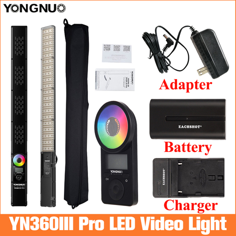 Yongnuo YN360 III Pro LED lumière vidéo 3200K-5600K rvb Photo lumière pour l'enregistrement vidéo w à distance ► Photo 1/6