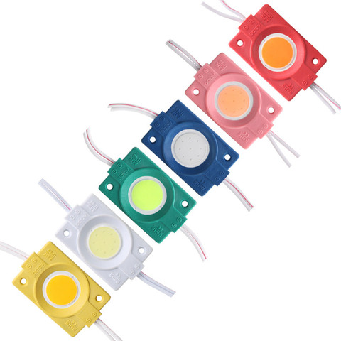 Module Led 12V Cob publicité conception signalisation rétro-éclairé étanche IP65 blanc rouge vert bleu jaune rose ad signe lumière 10 pièces/lot ► Photo 1/6