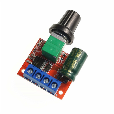 Mini moteur 5A 90W PWM 12V cc | Module de contrôle de vitesse, moteur 4.5V-35V, régulateur de vitesse réglable, interrupteur de régulateur 24V ► Photo 1/4