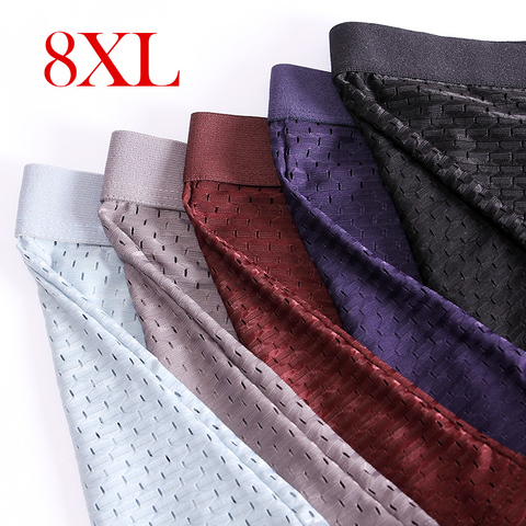 Lot de 4 boxers en Fiber de bambou pour hommes, culotte grande taille XXXXL, sous-vêtements respirants 5XL 6XL 7XL 8XL ► Photo 1/6