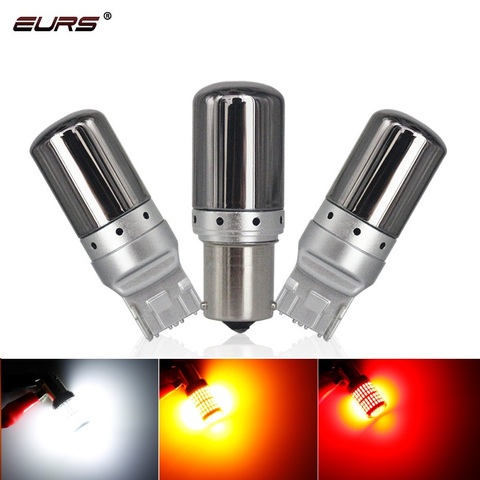 Ampoules LED S25 Canbus 1156 BA15S P21W BAU15S PY21W T20 7440 W21W 3014 144smd, feux clignotants sans erreur, lampe de frein 12V, 1 pièces ► Photo 1/6