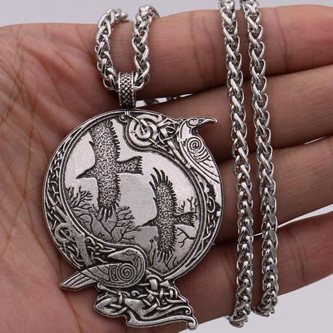 Odin Raven, collier Viking, amulette en corbeau Talisman Wicca, bijoux pour oiseaux, cadeau de saint-valentin, livraison directe ► Photo 1/6