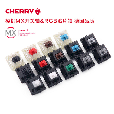 Interrupteur de clavier mécanique Cherry MX 3 broches, Original, rouge, noir, bleu, marron, gris, blanc, argent, axe de vitesse ► Photo 1/6