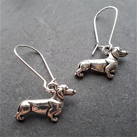 Boucles d'oreilles chien teckel, mignon, saucisse, fil ► Photo 1/2