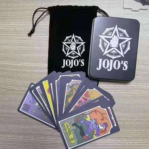 Jeux d'intérieur Tarot 22 Grand Akana 9 dieux royaux Anime aventure Bizarre de JoJo Dio Jotaro Kujo Joseph Bruno Bucciarati boîte en métal ► Photo 1/6