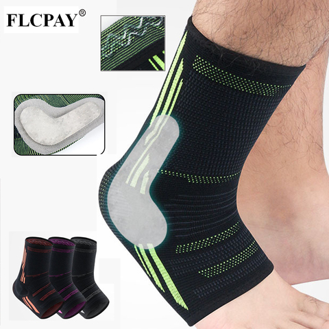 Support de cheville pour hommes, Protection des articulations du Football, Bandage de pied noir, élastique, garde de sécurité sportive, nouvelle collection 2022 ► Photo 1/6