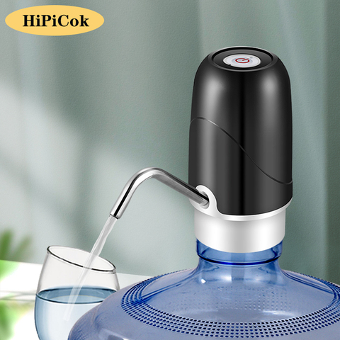 HiPiCok pompe à bouteille d'eau 19 litres distributeur d'eau USB Rechargeable pompe à eau électrique Portable automatique pompe à boire bouteille ► Photo 1/6