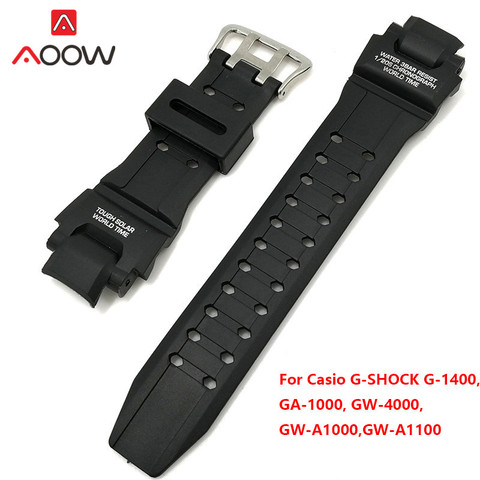 Bracelet en Silicone pour Casio g-shock GA-1000 /1100 GW-4000 /A1100 G-1400 Sport étanche bracelet de remplacement en polyuréthane ► Photo 1/6