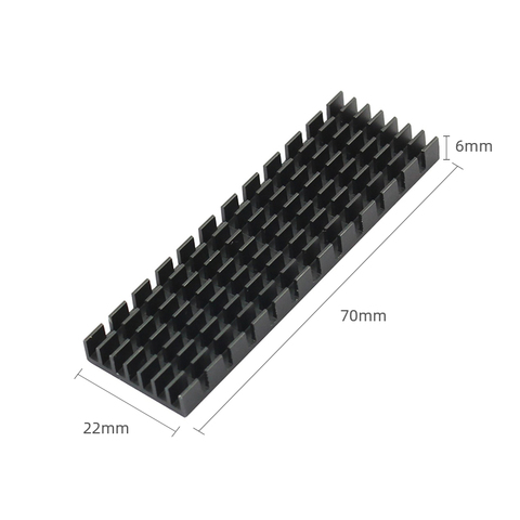 Dissipateur thermique dissipateur thermique radiateur M.2 NGFF refroidissement, tampons thermiques pour M2 PCI-E NVME, 2280 M.2 SSD SATA ► Photo 1/5