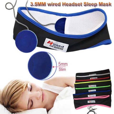 Écouteurs de sport, masque de sommeil, Anti-bruit, bandeau, 3.5mm, casque filaire, lecteur de musique, pour Smartphone et PC ► Photo 1/6