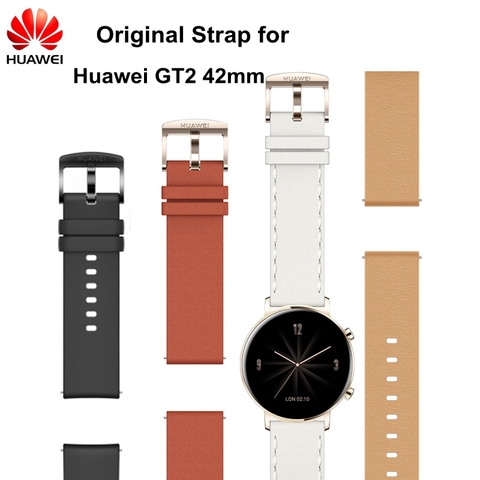 Bracelet de rechange en cuir, 20mm, pour Huawei GT 2 42mm, bracelet de montre Honor Magic 2 42mm, Original ► Photo 1/4