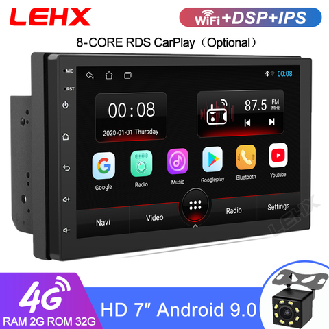 LEHX – autoradio Android 9.0, 2 go RAM, GPS, lecteur multimédia, 2 Din, pour voiture Volkswagen, Nissan, Hyundai, Kia, toyota, LADA, Ford, NISSAN ► Photo 1/6