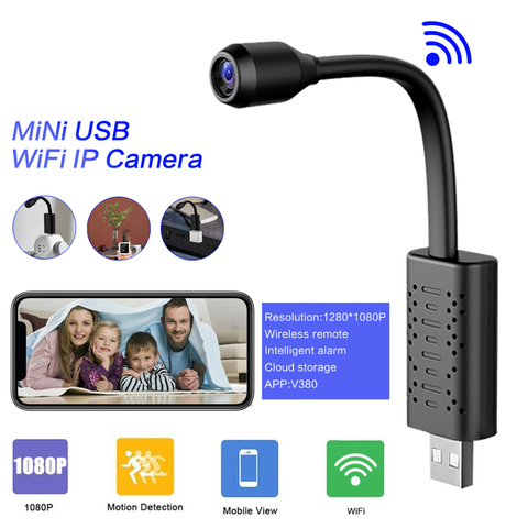 Mini caméra de Surveillance IP Wifi USB HD U21, dispositif de sécurité en temps réel, avec détection de mouvement et enregistrement en boucle, carte TF cachée, nouveauté ► Photo 1/6