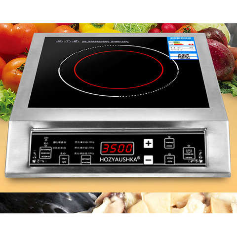 Cuisinière à Induction commerciale, haute puissance, 3500 watts, bouton en acier inoxydable, pour restaurant ► Photo 1/6