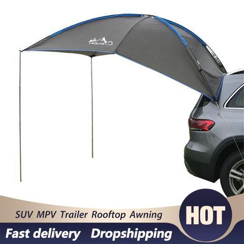 Auvent de toit imperméable résistant à la déchirure Durable Anti-UV tente côté auvent pour SUV MPV remorque plage Camping Auto voyage ► Photo 1/6