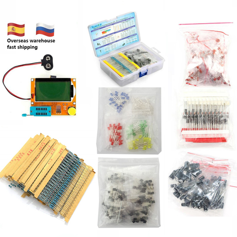 Kit de testeur de résistance numérique Mega328, Kit de composants électroniques, triade, capacité ESR-T4, résistance MOS/PNP/NPN TO-92, Diode LED ► Photo 1/6