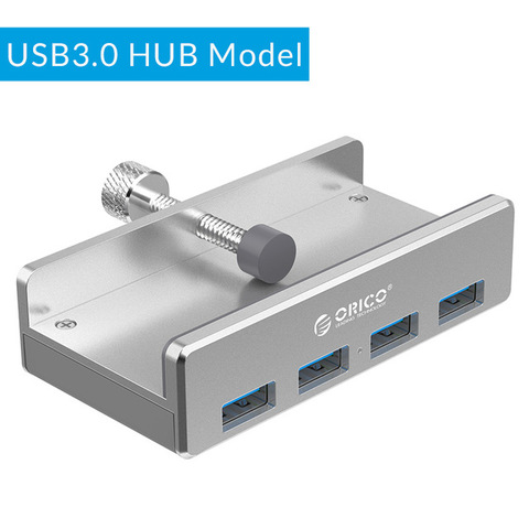 Adaptateur de répartiteur USB Multi 4 Ports externe en aluminium à moyeu USB3.0 à clipser pour accessoires pour ordinateur portable de bureau (MH4PU) ► Photo 1/6