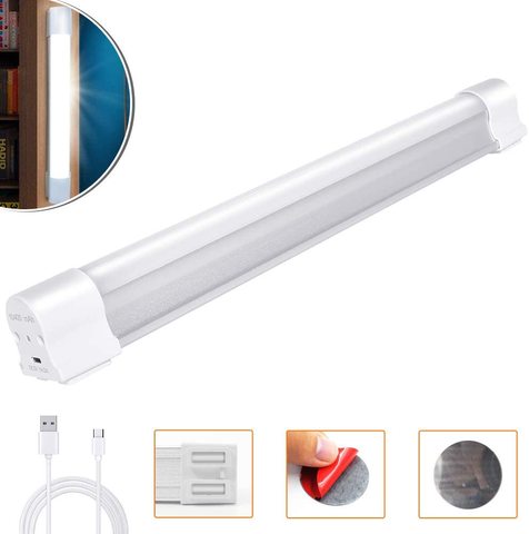 LED Tube 12V Portable Dimmable 120W travail lumière USB Rechargeable multifonctionnel extérieur Camping lampe avec aimant éclairage intérieur ► Photo 1/6