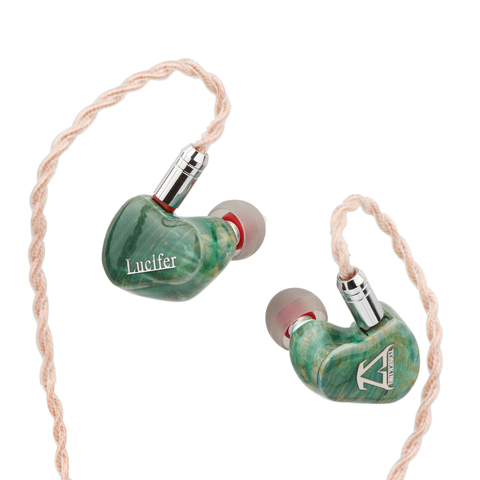 Linsoul Toneking Lucifer pilote dynamique 10mm fibre diaphragme HiFi In-ear écouteurs bois massif avec câble OCC 2Pin 6N ► Photo 1/5