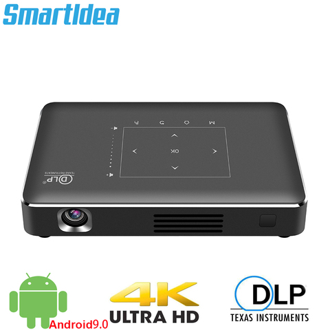 Smartldea P10 II Mini 4K projecteur android 9.0 double 2.4G 5G wifi Bluetooth 4.1 proyector intelligent full hd 1080p jeu vidéo projecteur ► Photo 1/6