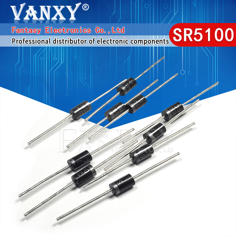 Diodes schottky SR5100 5A/ 100V DO -27 SB5100, 20 pièces ► Photo 1/6