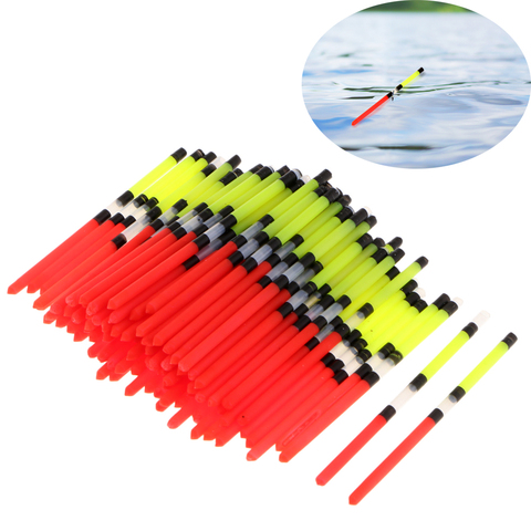 100 pièces en plastique longue queue Vert flotteur de pêche flottant bâton Tube sport pêche Tube flottant pour accessoires de pêche ► Photo 1/6