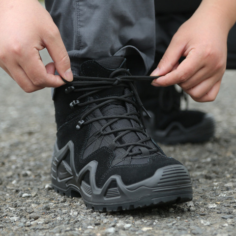 Hommes tactique militaire formation désert bottes mâle en plein air Camping randonnée escalade Trekking chasse chaussures antidérapantes sport baskets ► Photo 1/6