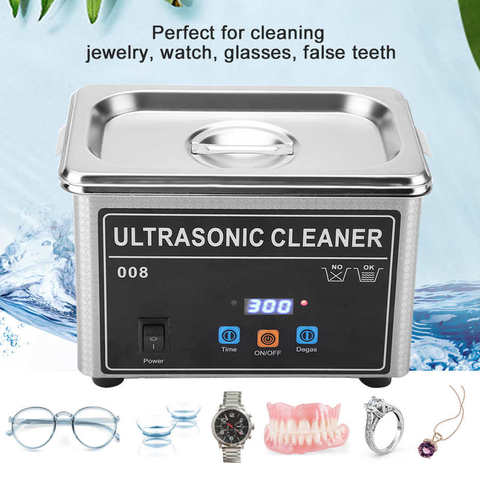 Bain à ultrasons 800ML Machine de nettoyage à ultrasons pour bijoux montre lunettes faux dents Ultrasoon Reiniger ► Photo 1/6