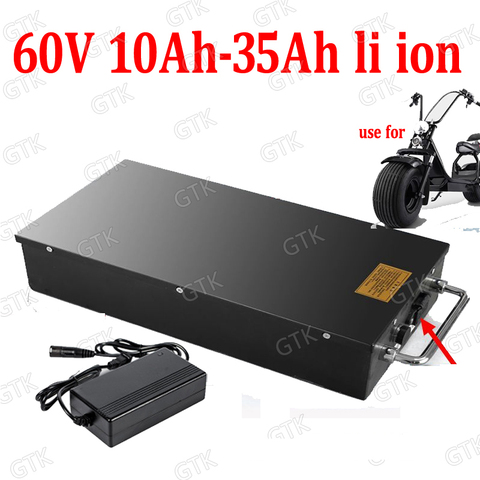 Batterie Lithium-ion GTK 60 V 20Ah 25Ah 30Ah 12Ah 15Ah 18Ah li ion BMS pour X7 X8 X9 X20harley citycoco scooter vélo + chargeur ► Photo 1/4