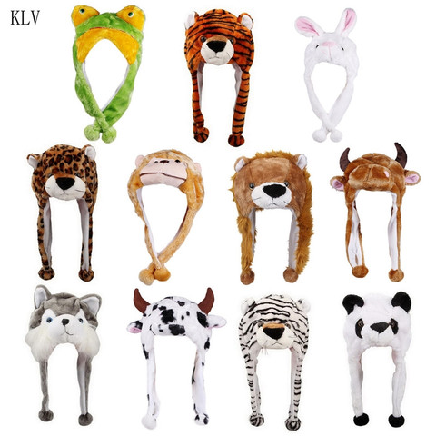 Bonnet d'hiver en peluche pour enfants et adultes, chapeau avec personnage Animal, avec extrémités en Pom, casquette à oreilles, Costume de Cosplay ► Photo 1/6