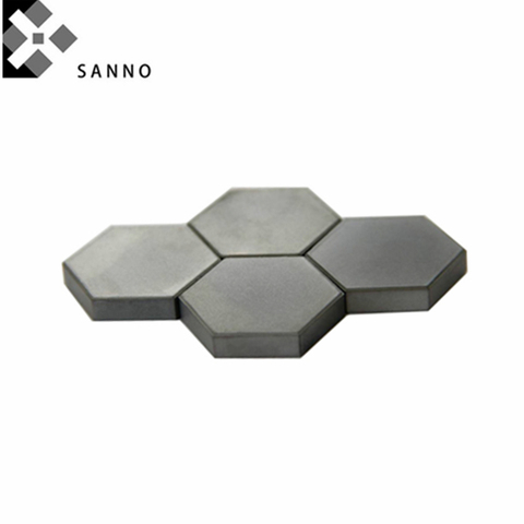 Plaque en céramique sic hexagonale résistante à l'usure, 17.5x4mm/10mm, gilet fritté sans pression, plaque balistique en carbure de silicium ► Photo 1/6