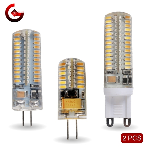 Lampe halogène LED G4 G9 12V 220V AC DC 1w 2w 3w 4w 5w 6w, lampe de remplacement 40w 60w, lustre d'angle à faisceau 360, 2 pièces/lot ► Photo 1/6