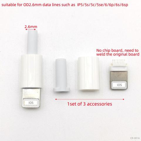 Prise USB de quai de foudre de 5 pièces/lot avec le panneau de puce ou le câble de données de soudure de connecteur masculin d'interface de ligne d'otg câble de données de bricolage ► Photo 1/6